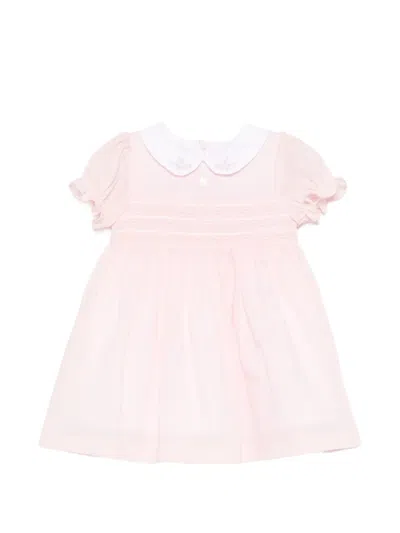 Patachou Babies' Smocked Embroidered Dress In Pink