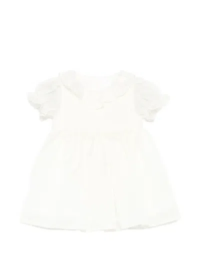 Patachou Babies' Smocked Ruffled Dress In White