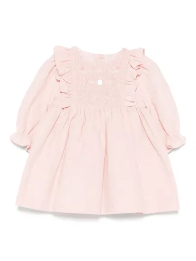 Patachou Babies' Smocked Ruffled Dress In Pink