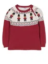 Patachou Soldier-bear Knitted Jumper In Red