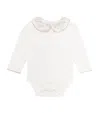Patachou Stretch-cotton Floral Bodysuit In White