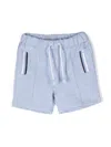 Patachou Stripe-detail Drawstring Shorts In Blue
