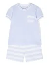 Patachou Stripe-print Two-piece Set In Blue