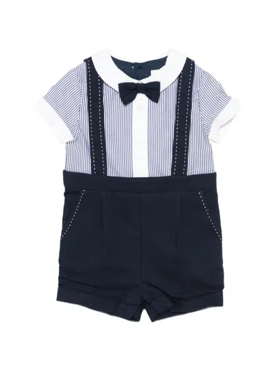 Patachou Babies' Striped Bow Shorties In Blue