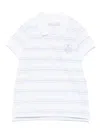 Patachou Striped Polo Shirt In Blue