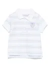 Patachou Striped Polo Shirt In Blue