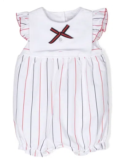 Patachou Babies' Striped Poplin Body In White