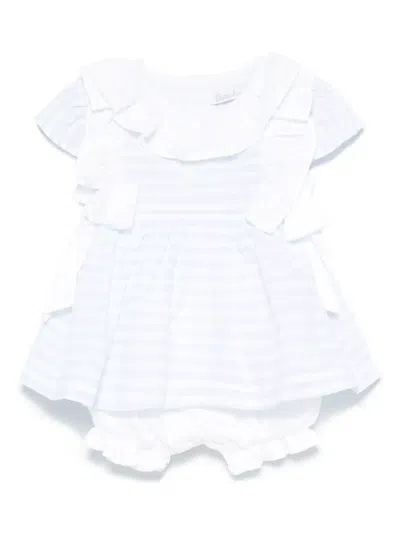 Patachou Babies' Striped Romper In White