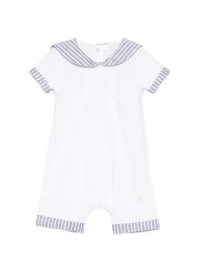 Patachou Babies' Striped Romper In White