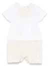Patachou Striped Romper In Yellow