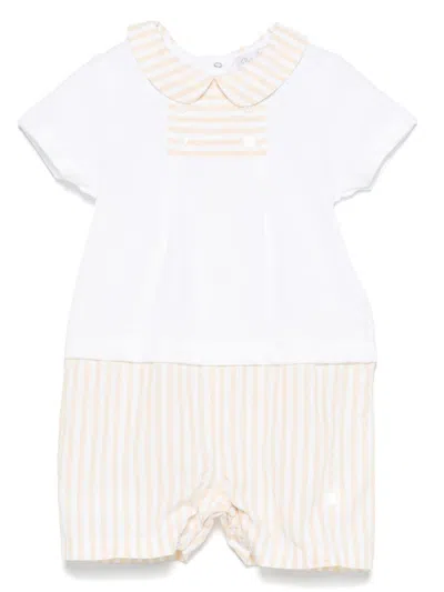 Patachou Babies' Striped Romper In Yellow