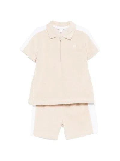 Patachou Babies' Striped-detail Shorts Set (set Of Two) In Brown