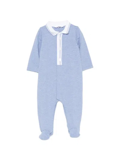 Patachou Babies' Stripe-trim Pajamas In Blue