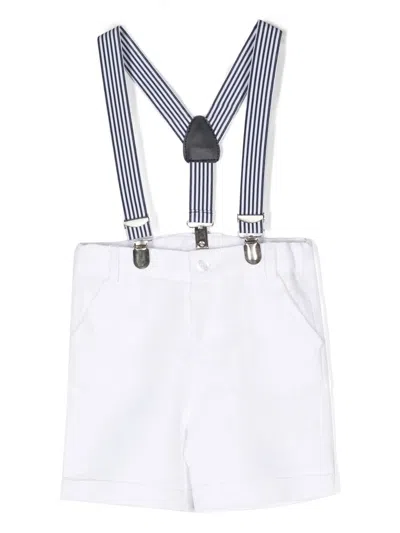 Patachou Babies' Suspender-detail Shorts In White