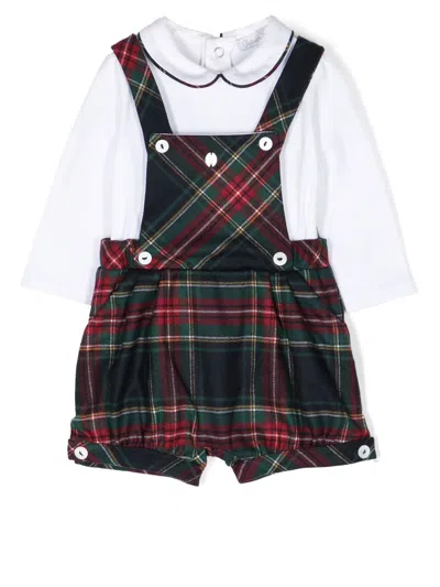 Patachou Babies' Tartan Dungarees (1-24 Months) In Blue