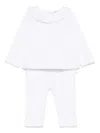 Patachou Teddy Bear-appliqué Trouser Set In 白色