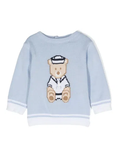 Patachou Babies' Teddy Bear-motif Jumper In Black
