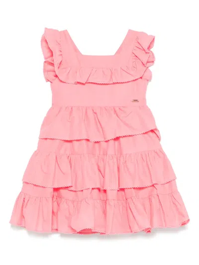 Patachou Tiered Dress In 粉色