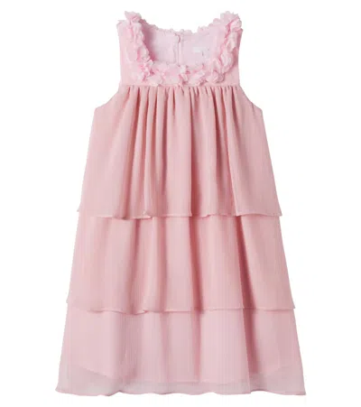 Patachou Kids' Tiered Dress In Purple