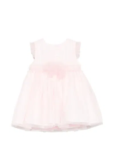 Patachou Babies' Tulle-overlay Ruffled Dress In Pink