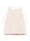 Patachou Tweed Dress In Pink