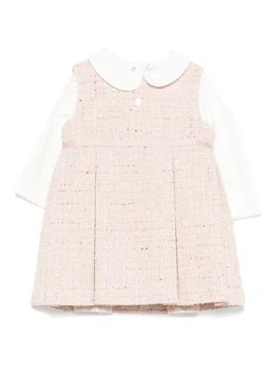 Patachou Babies' Tweed Dress In Pink