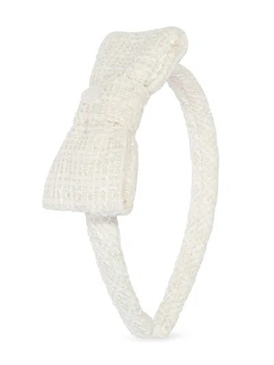 Patachou Kids' Tweed Headband In White