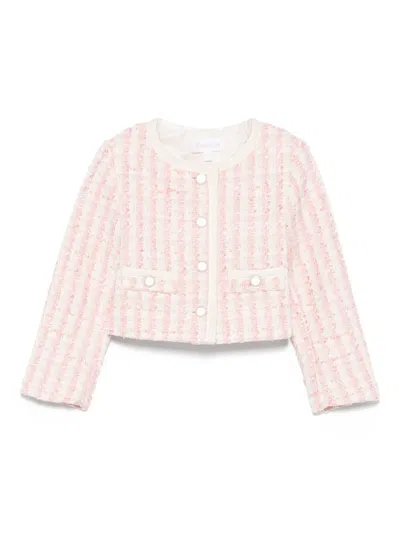 Patachou Kids' Tweed Jacket In Pink