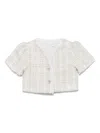 Patachou Tweed Jacket In White