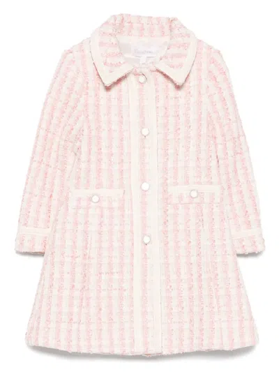 Patachou Kids' Tweed Peacoat In Multi