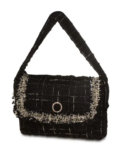 Patachou Kids' Tweed Shoulder Bag In Black