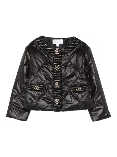 PATACHOU TWEED-TRIM PADDED JACKET