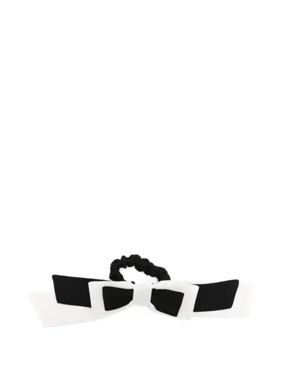 Patachou Kids' Two-tone Bow Hair Tie In Black