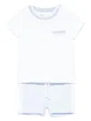 Patachou Two-tone Short Set In 蓝色