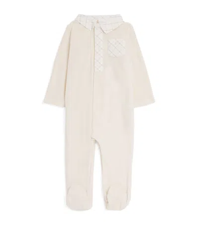 Patachou Babies' Velour All-in-one In Gold