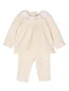 Patachou Blouse And Sweatpants Set (0-24 Months) In Neutrals