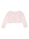 Patachou Wavy-knit Cardigan In Pink