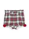 Patachou Winter Tartan-print Cotton Bloomers In Red
