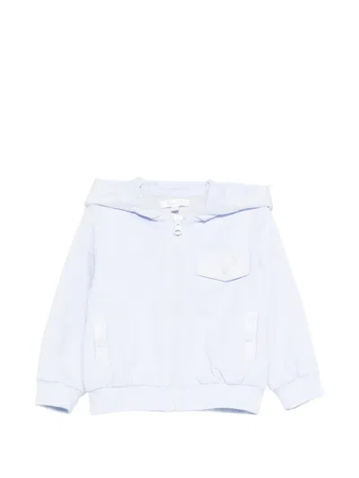 Patachou Babies' Zip-up Hooded Jacket In Blue