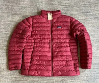Pre-owned Patagonia - Men's Down Sweater Jacket Carmine Red Sz Large