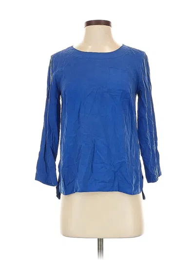 Pre-owned Patagonia 3/4 Sleeve Top Blue Boatneck Tops