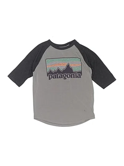 Pre-owned Patagonia Kids' 3/4 Sleeve T-shirt In Gray