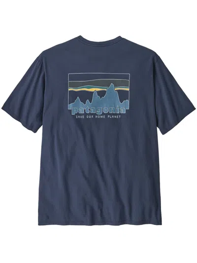 Patagonia 73 Skyline Organic T-shirt In Blue