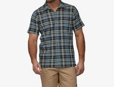 Patagonia A/c Button Up Shirt In Plaid Tidepool Blue In Multi