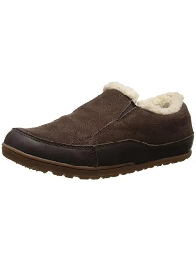 Patagonia Activist Fleece Womens Leather Faux Fur Moccasins In Brown