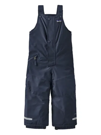 Patagonia Kids' Adjustable-strap Snow Pile Bibs In Blue