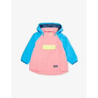Patagonia Babies'  Afternoon Pink Anorak Colour-block Recycled-polyester Jacket 6-36 Months