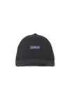 Patagonia Mens Black P-6 Label Trad Logo-patch Organic-cotton And Netplus &trade; Baseball Cap In Black