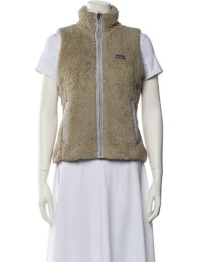 Pre-owned Patagonia Animal Print Vest In Neutral