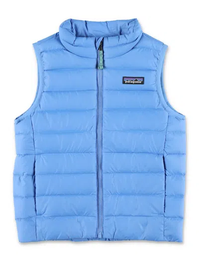 Patagonia Kids' Down Sweater Vest In Blue